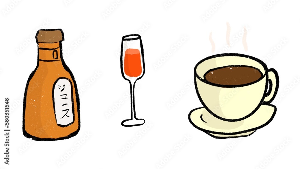 soft drink and coffee isolated on white background. soft drink and coffee isolated on white background.