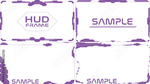 HUDフレームセット　パープル
