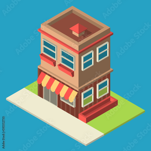 vector isometric house