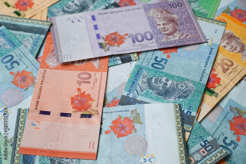 stack of ringgit Malaysia photo