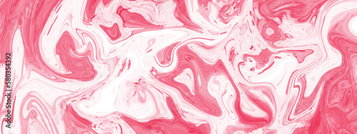 Luxurious colorful liquid marble surfaces design. Pink and white color beautiful fluid abstract acrylic pour onyx marble oil paint background illustration. 