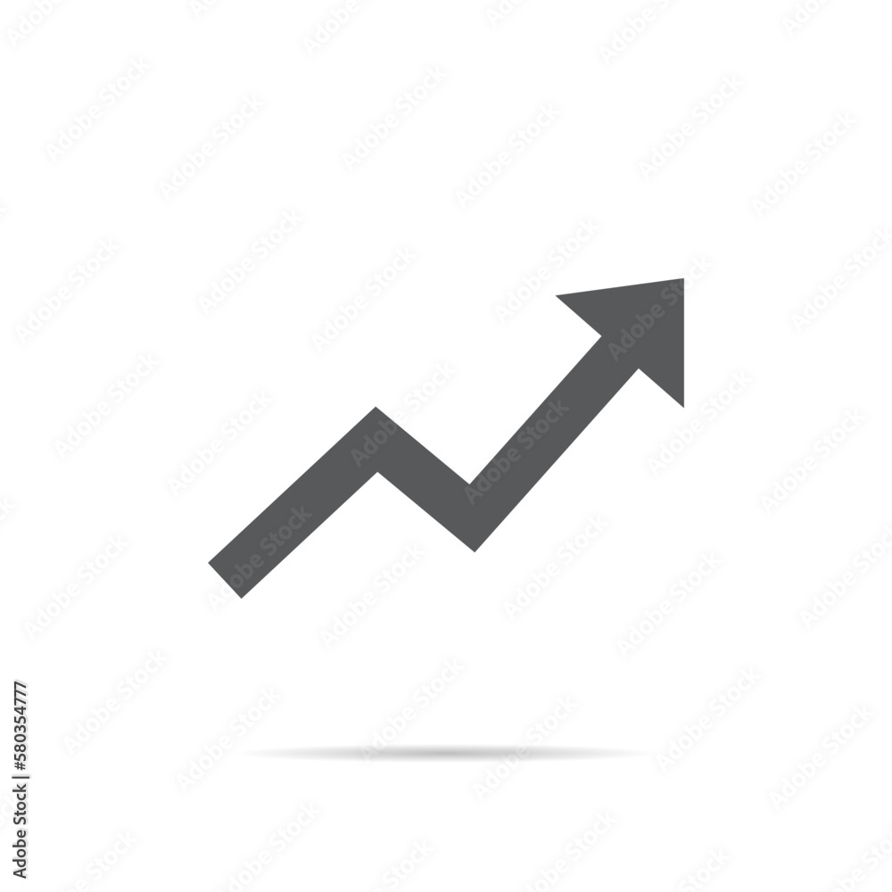 Grow up arrow icon vector. Successful business concept Grow up arrow icon vector. Successful business concept
