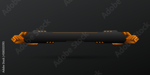 Futuristic lower third game gui screen title banner template