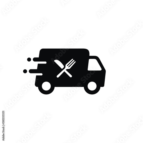 Food car delivery icon isolated on white background