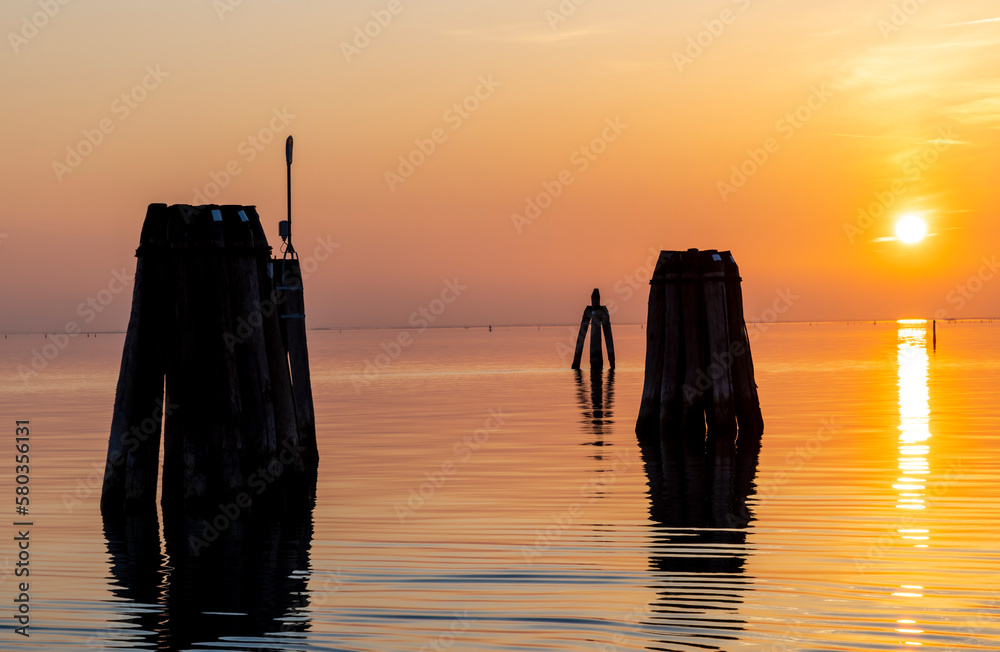 Sunset in Venice Lagoon, Italy