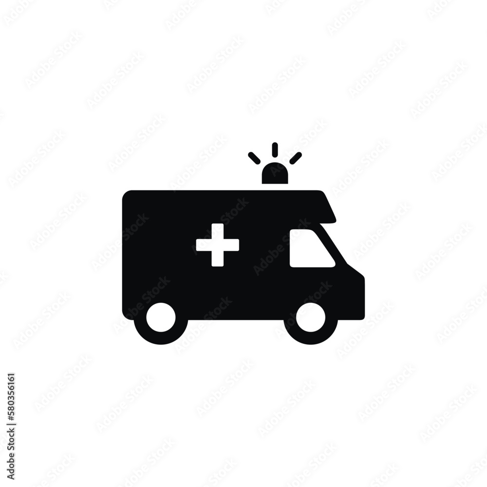 Ambulance icon isolated on white background Ambulance icon isolated on white background