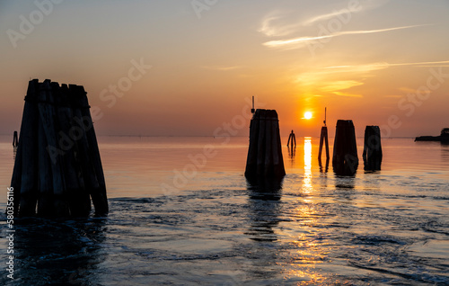 Sunset in Venice Lagoon, Italy