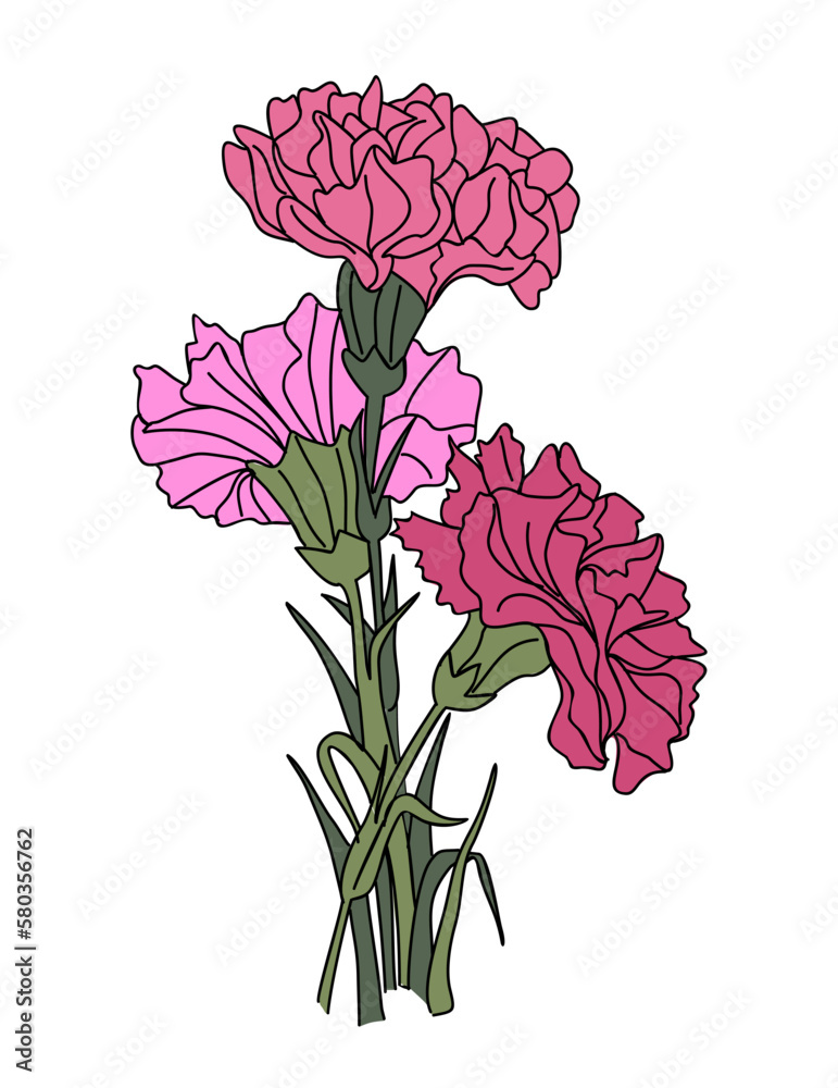 January flower of the month tattoo