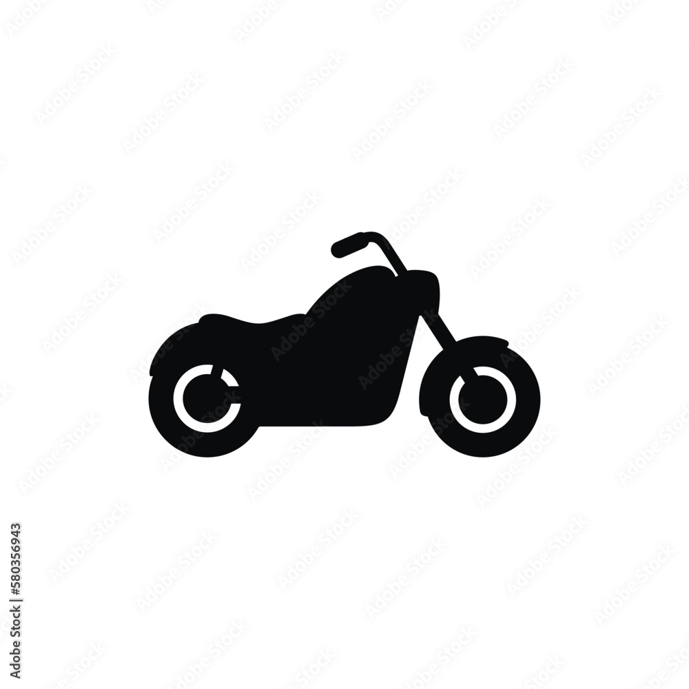 Motorcycle icon isolated on white background