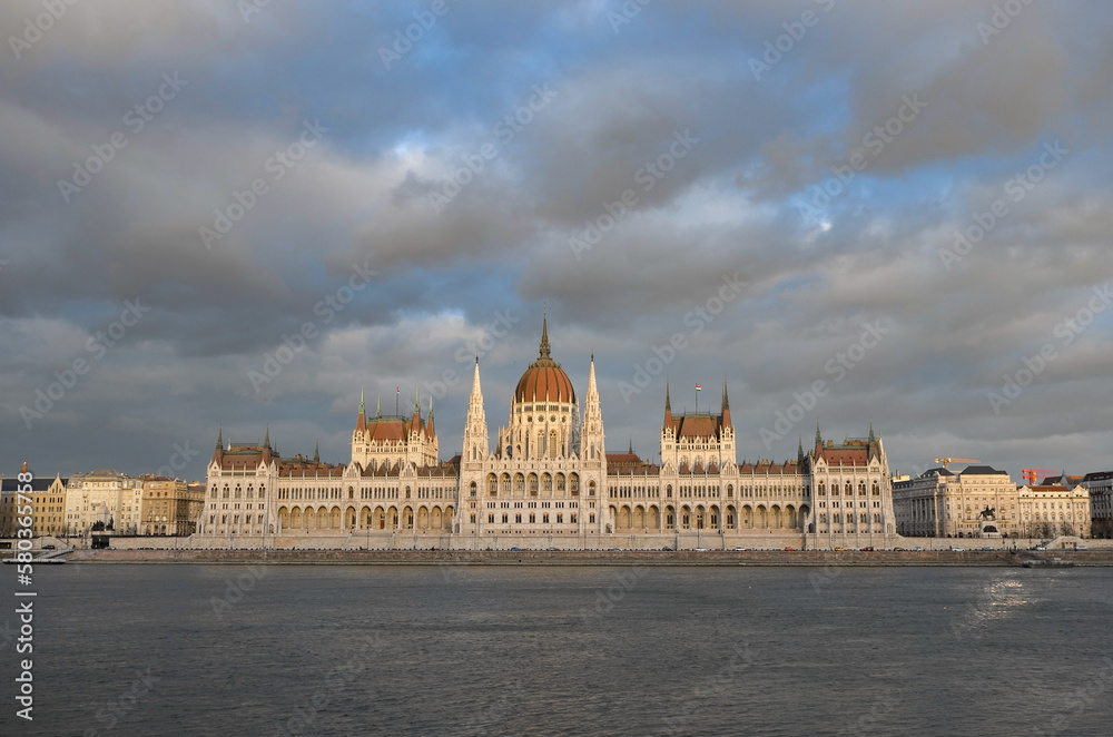 View of Hungarian Parliament Building, Budapest Parliament exterior