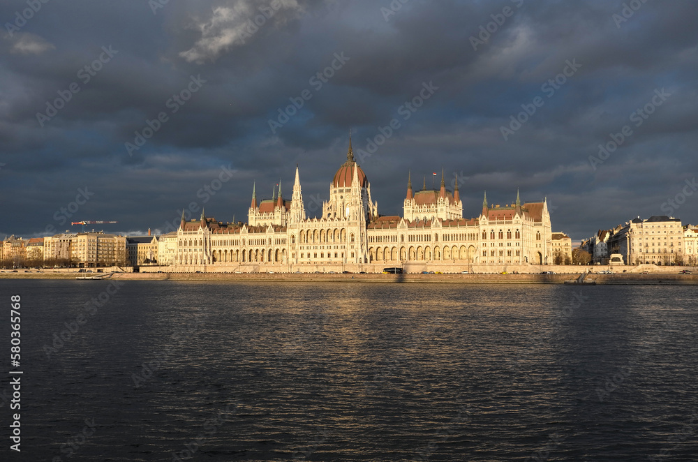 View of Hungarian Parliament Building, Budapest Parliament exterior