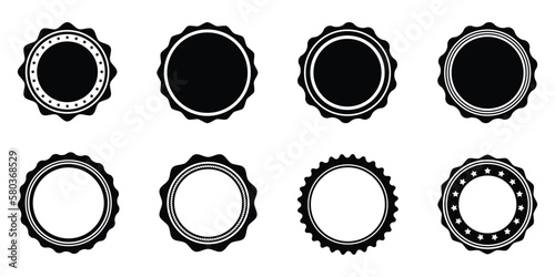 Vintage retro vector badges and labels. Premium quality medals set. Black badges and labels. Premium round quality badges and labels