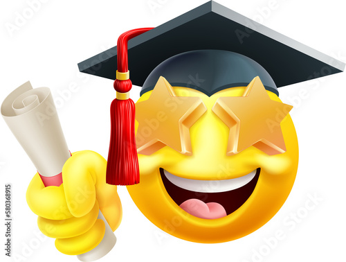 Emoji Graduate College Star...