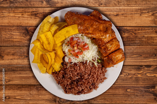 Nicaraguan typical cuisine fritanga photo