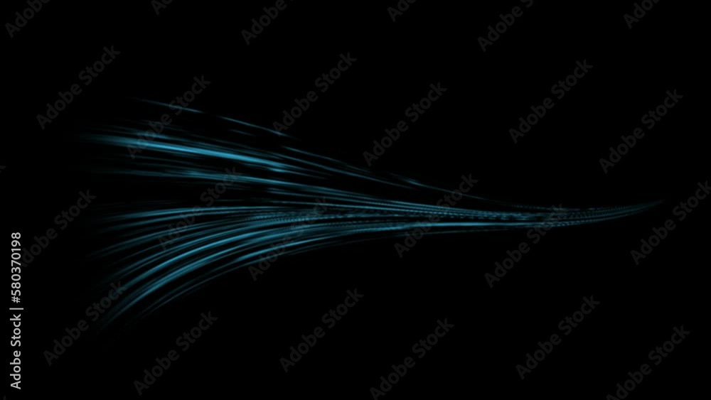 Blue cold wind flow effect, alpha channel