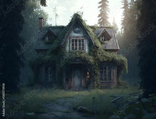 Abandoned House in the Woods with Realistic Details © Anselmo