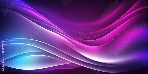 Flowing neon colors with grainy texture in shades of purple, pink, and blue, Generative AI