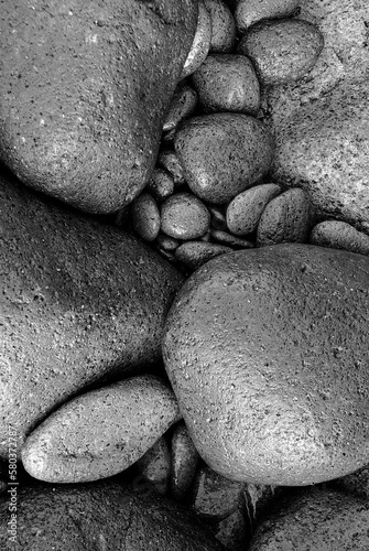 Canvas Print stones on the beach