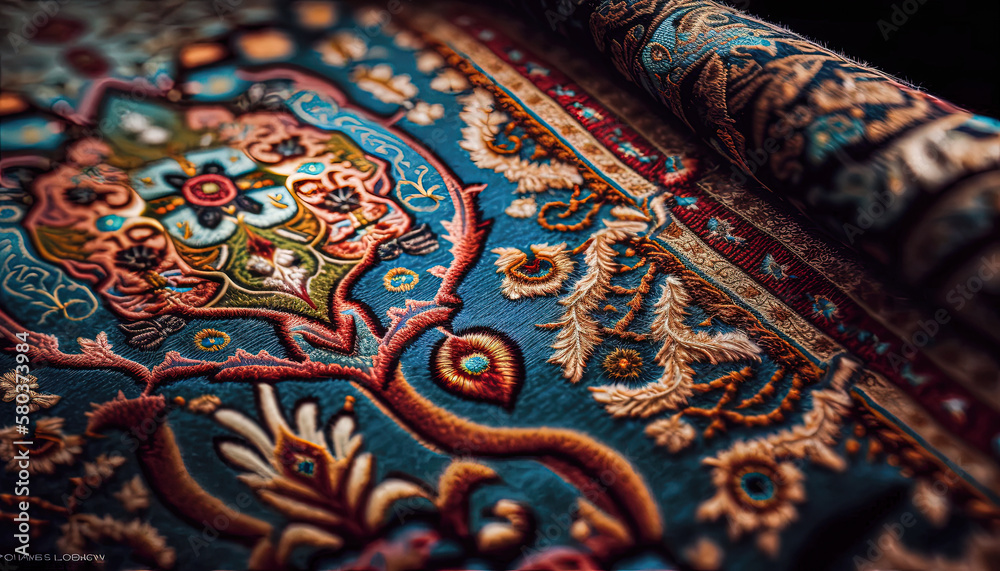 Traditional Persian rug created with Generative AI