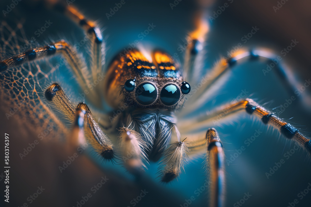 Fototapeta premium close up of spider on web