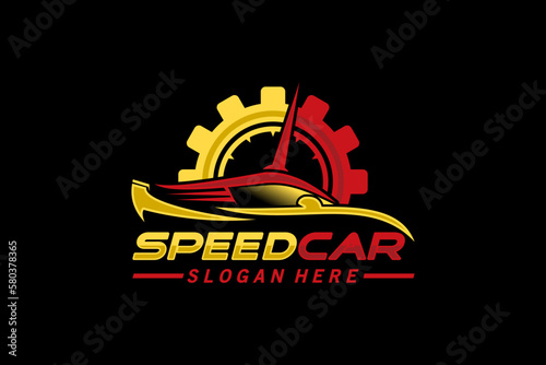 Sports car speed logo design for modern car automotive logo design