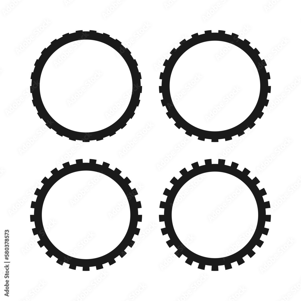 Notch Edge Hollow Circle Stroke Shapes Notch Edge Hollow Circle Stroke Shapes
