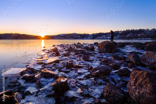 Foto Hvalstrand sunset