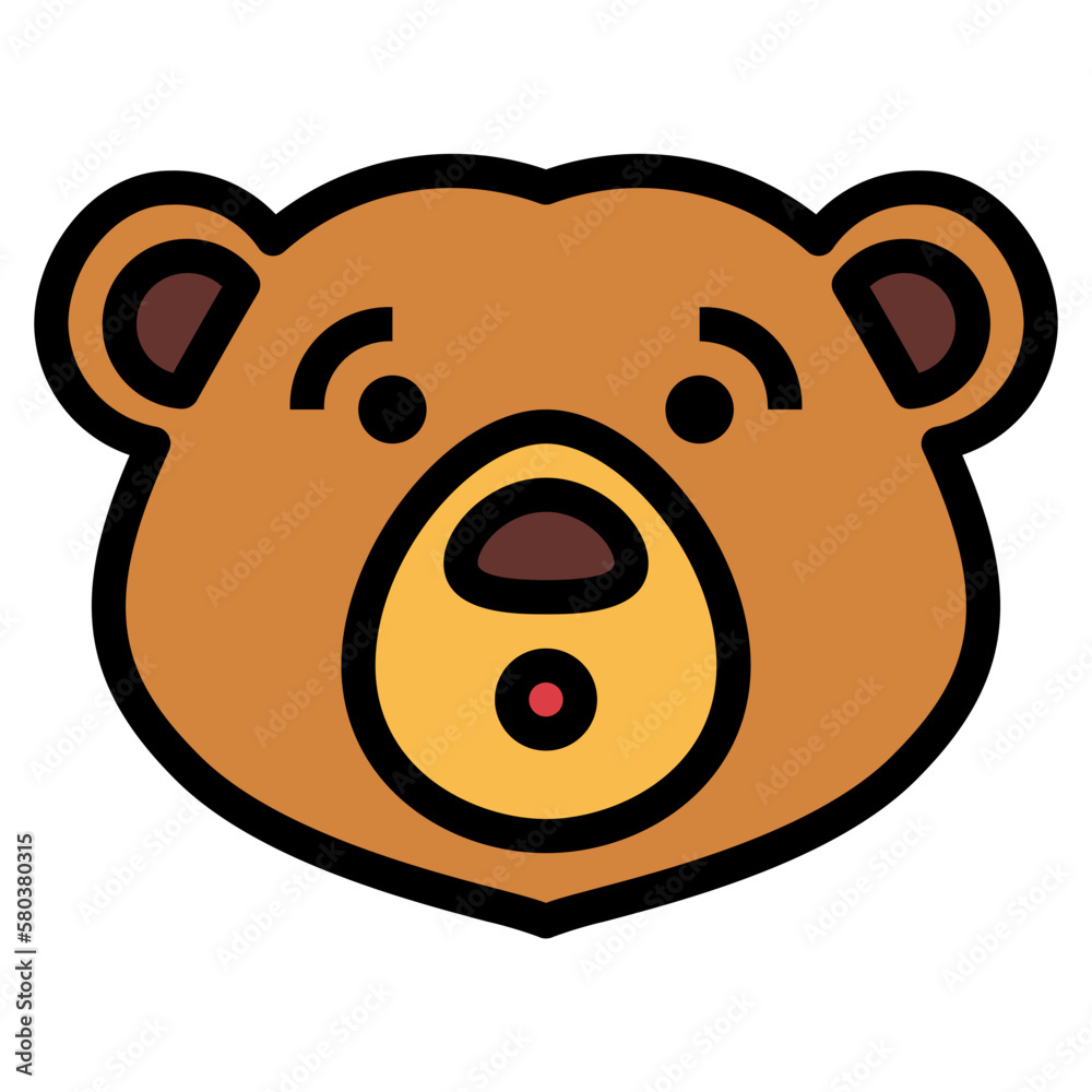 bear filled outline icon style bear filled outline icon style
