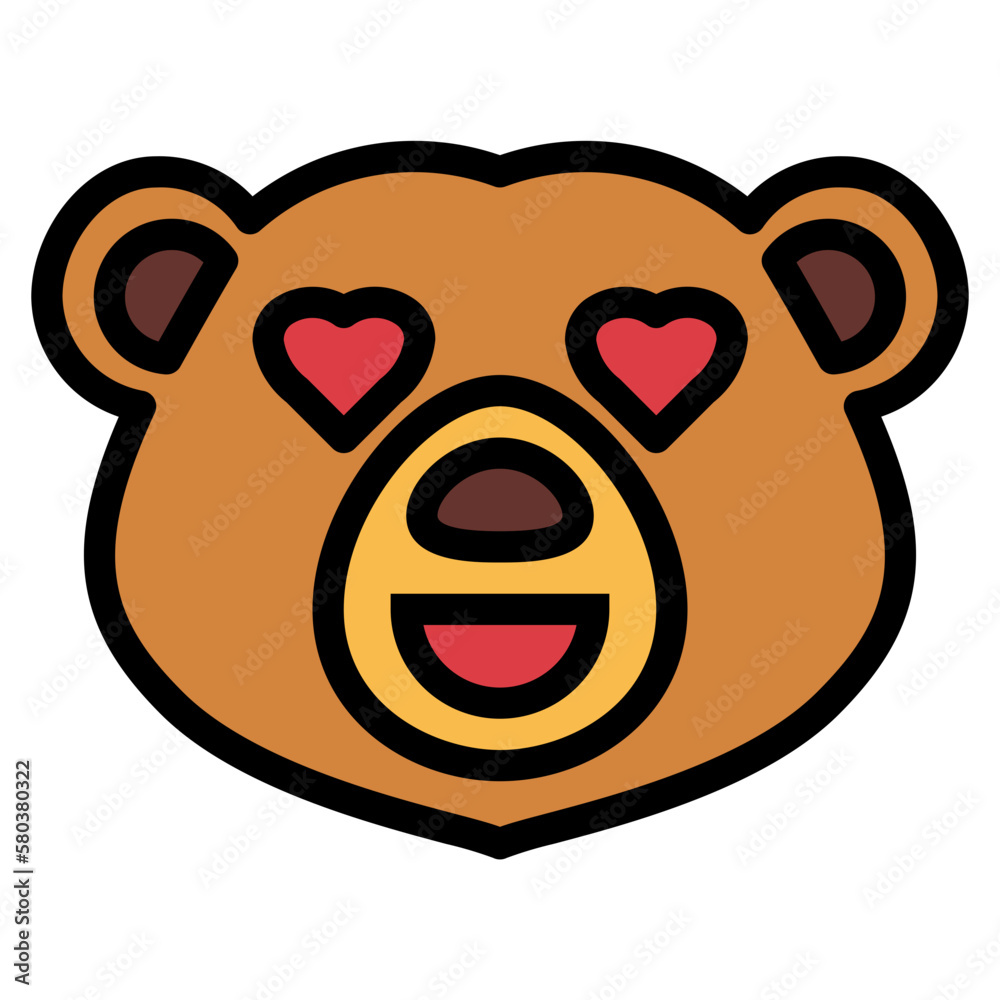 bear filled outline icon style bear filled outline icon style