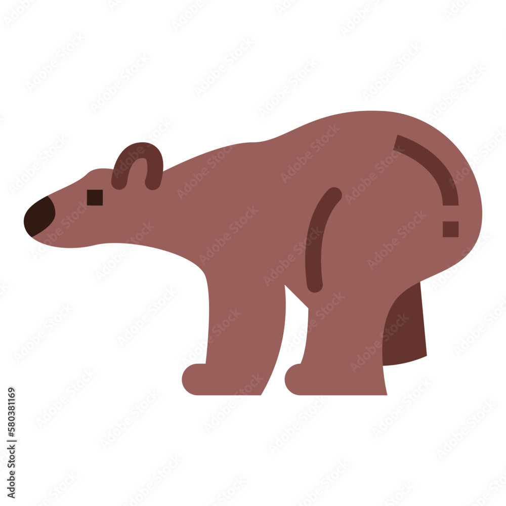 bear flat icon style bear flat icon style