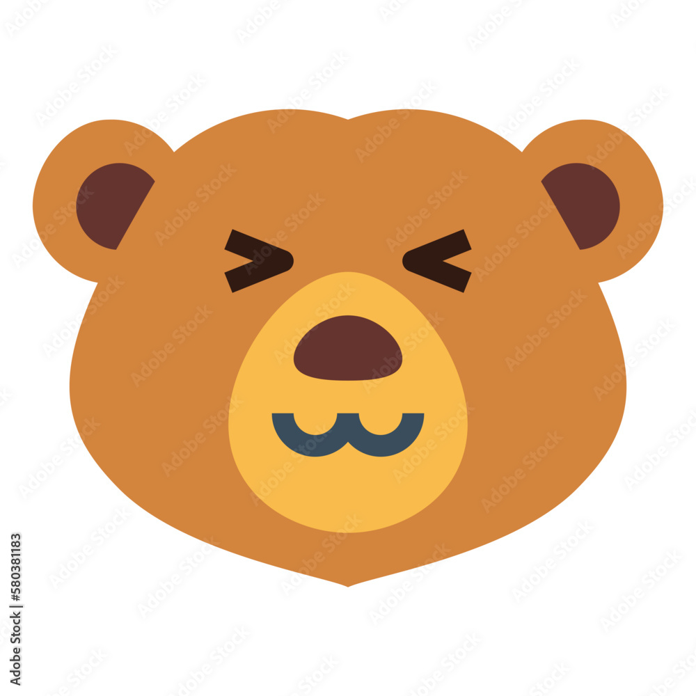 Fototapeta premium bear flat icon style