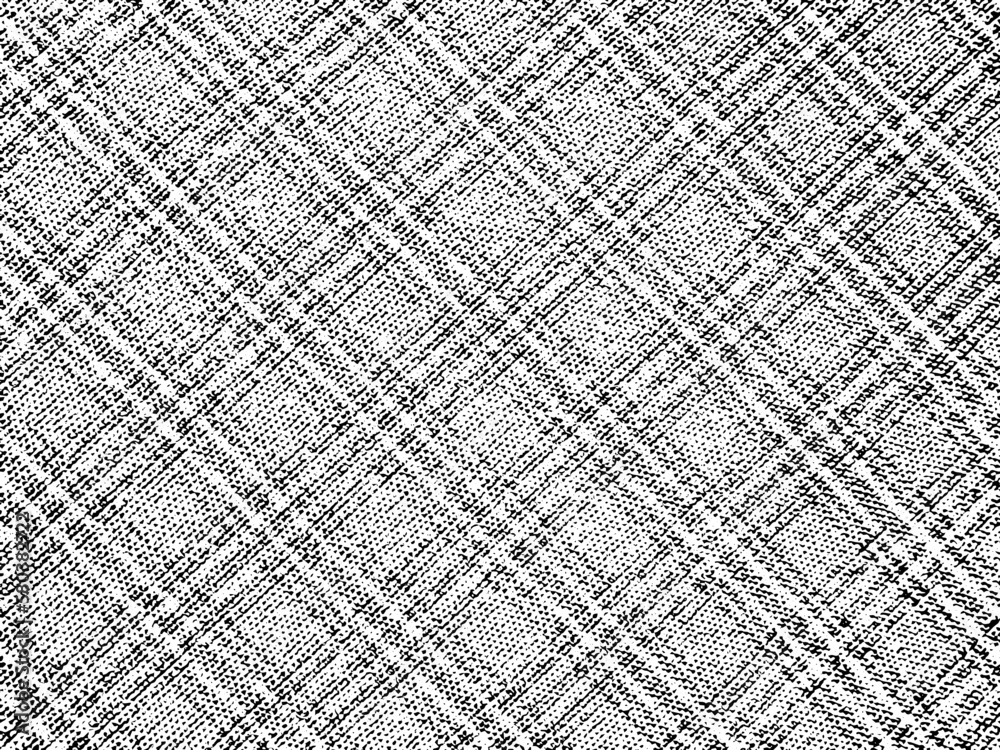 Obraz premium Grunge texture linen fabric. Vector illustration. Natural background for design. monochrome background of rough canvas