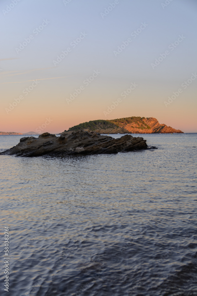 France sea coast landscape at sunset time sea coast at sunset ocean sea water