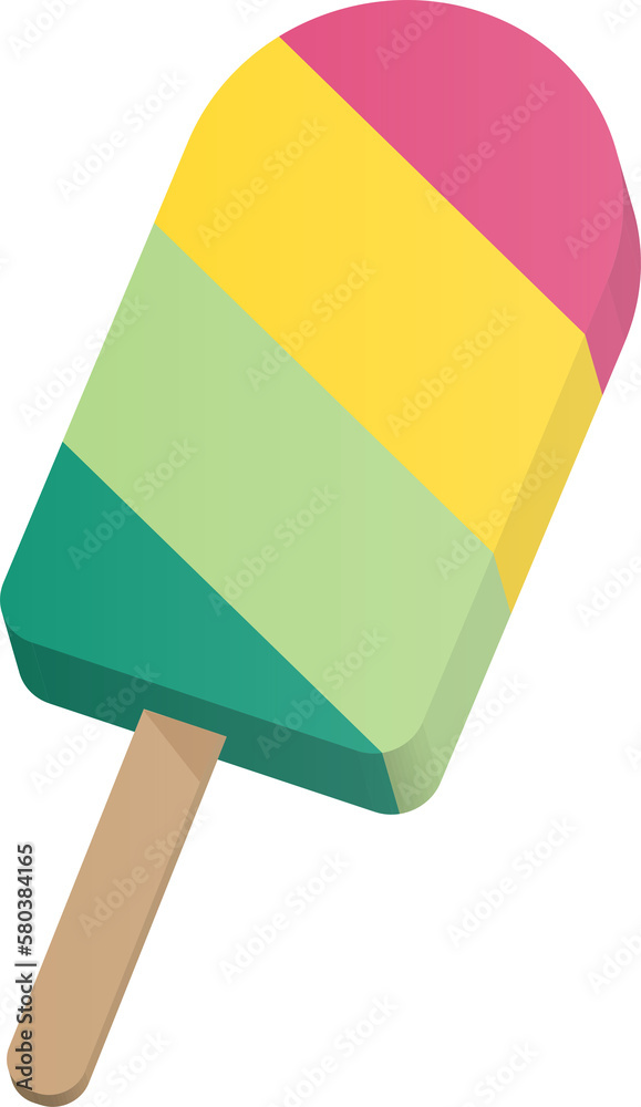 3D cartoon colorful sweet dessert popsicle ice lolly 3D cartoon colorful sweet dessert popsicle ice lolly