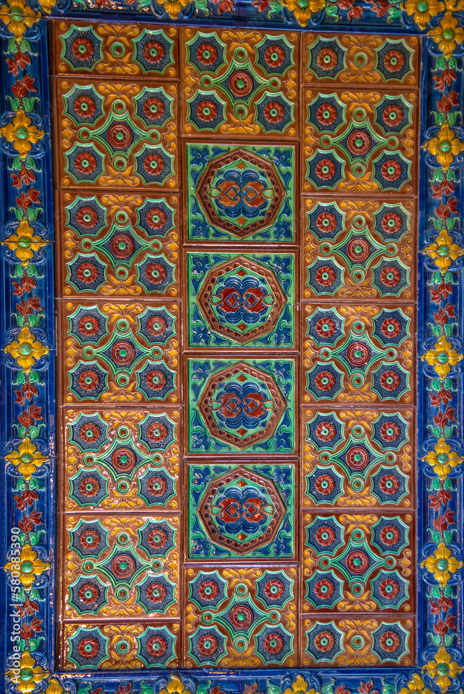 Fragment of the facade of the old furnace, Uzbekistan