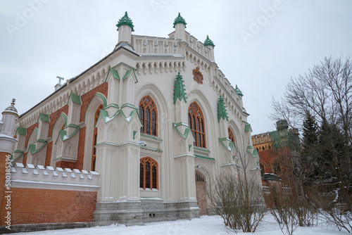 One of the buildings of the Imperial Gothic Stables complex. Peterhof