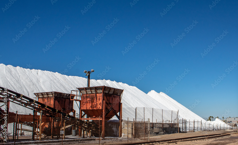 Salt refinery plant in the USA. Salt refinery plant in the USA.
