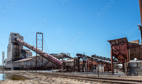 View of salt refinery plant in California, USA. © Romar66
