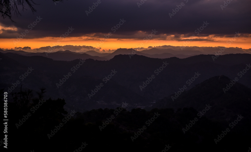 sunset in the mountains sunset in the mountains