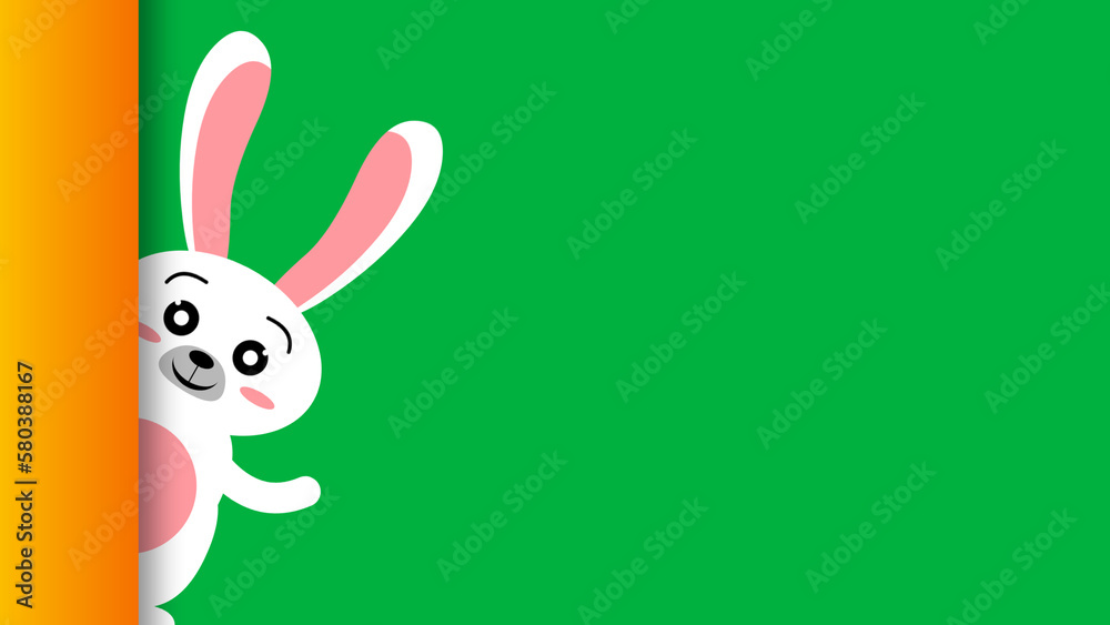 little and cute bunny animation on green screen little and cute bunny animation on green screen