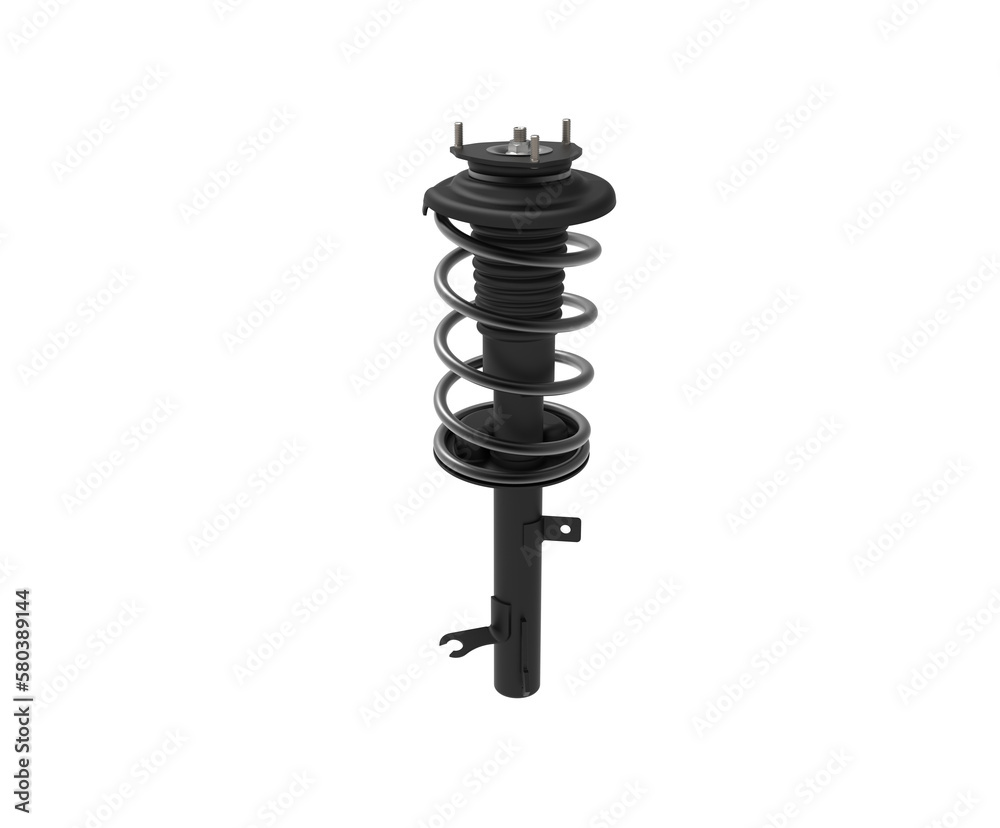 Car front shock absorber. Car front shock absorber. Car suspension part.