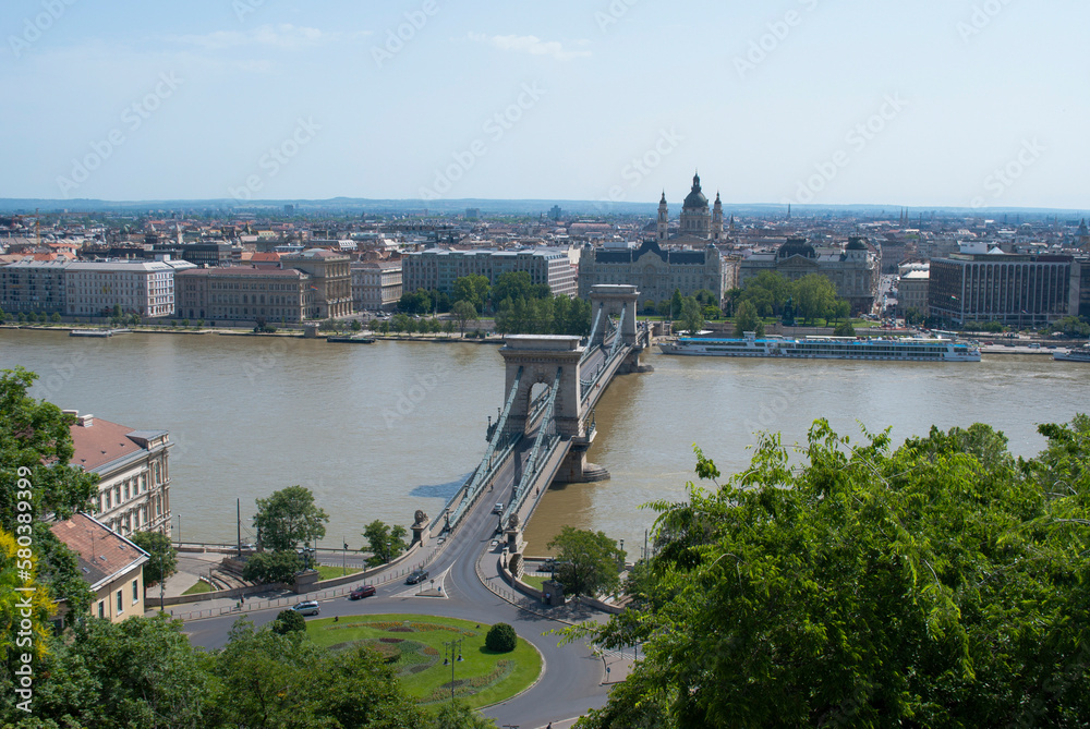 Budapest Bridge River Panoarma City Hungary