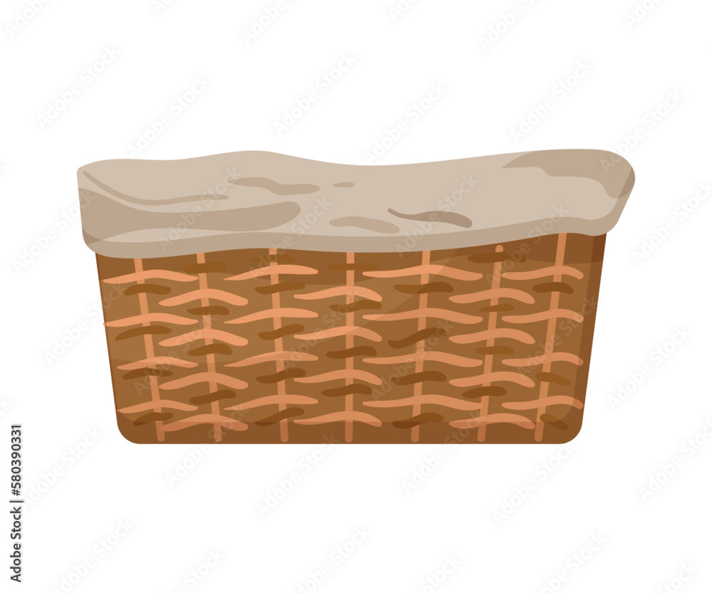 Vector illustration of wicker basket. Vector illustration of wicker basket.