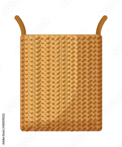 Vector illustration of wicker basket.