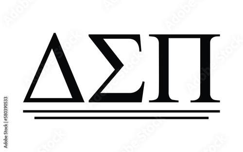 Delta sigma pi greek letters, ΔΣΠ letters photo