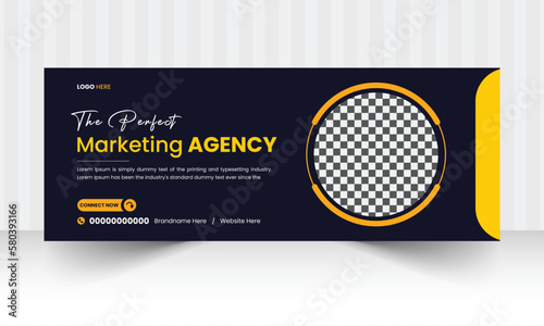 Creative corporate business marketing social media Facebook cover web banner post template, digital marketing agency, digital business marketing banner, LinkedIn cover banner, online advertising.