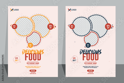 Food Flyer Template design, restaurant food flyer, fast food template vector illustration.