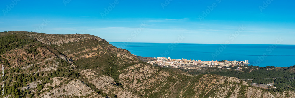 Breath-Taking Panoramic View of Oropesa del Mar from the Mountains - A Hiker's Paradise Breath-Taking Panoramic View of Oropesa del Mar from the Mountains - A Hiker's Paradise
