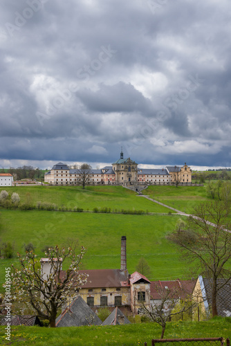 Kuks hospice with baroque decoration, Eastern Bohemia, Czech Republic photo
