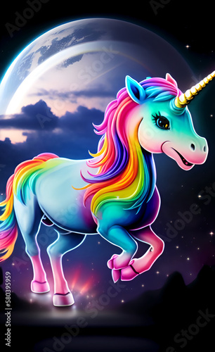 Unicorn created with Generative Al technology